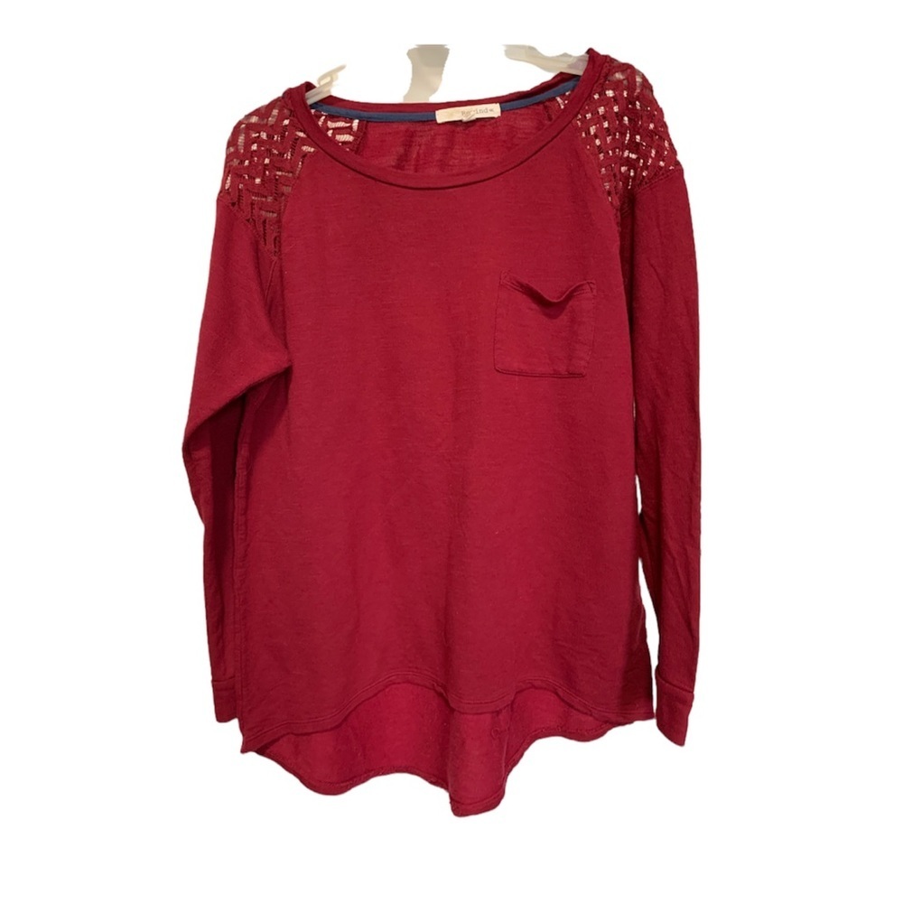 Free with purchase! XL Rewind red cut out long sleeve blouse